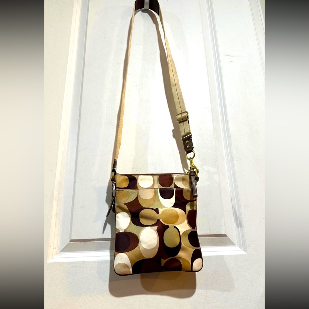 Satin Coach Crossbody Bag